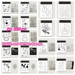 July 2026 New Ghost Football Christmas Metal Cutting Dies Clear Stamps Hot Foil for DIY Making Card Scrapbook Embossed Halloween