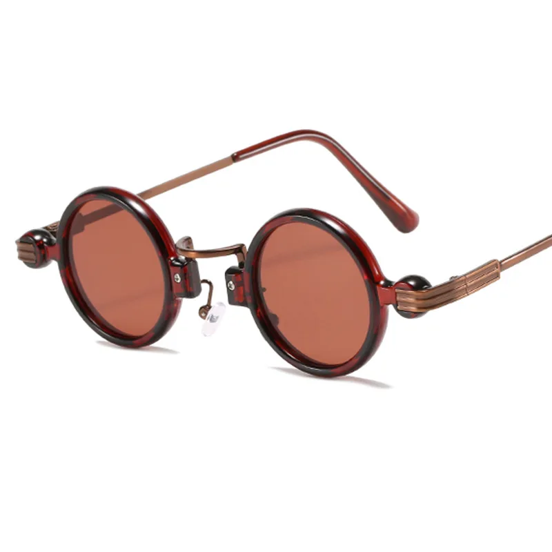 Glasses Vintage Women Sports Outdoor Steampunk Small Round metal-plastic Sunglasses Men Sun Summer T176