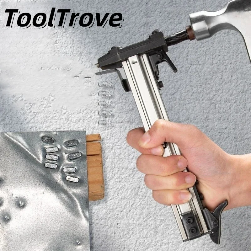 

ST-18 Manual Steel Nail Gun Effortless Nail Driving Tool - Specialized for Cement Walls & Cable Trunking Fixing
