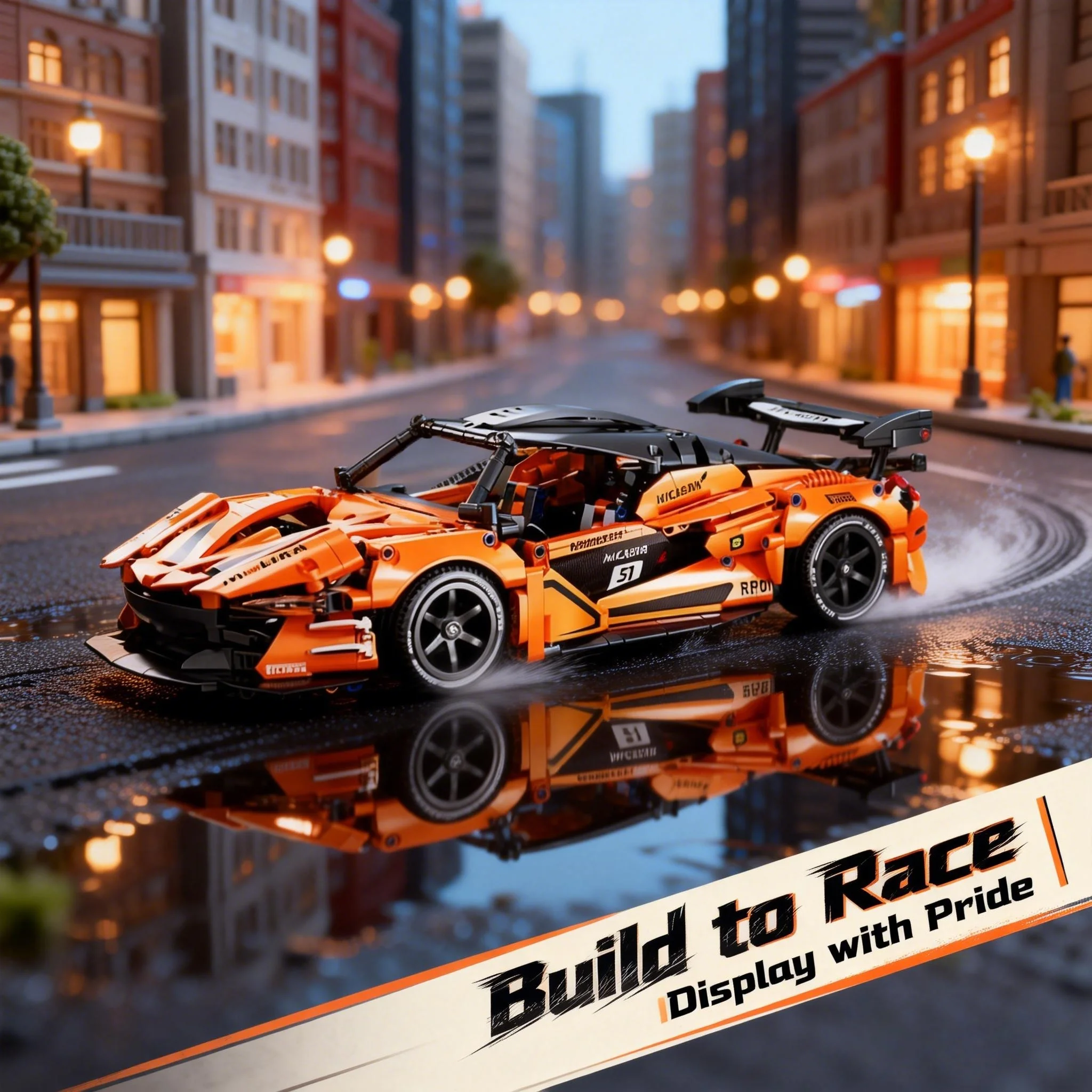 

Конструктор «Суперкар» 1:14 для детей — техническая модель автомобиля с 3 случайными цветами, набор для сборки и подарочный конструктор