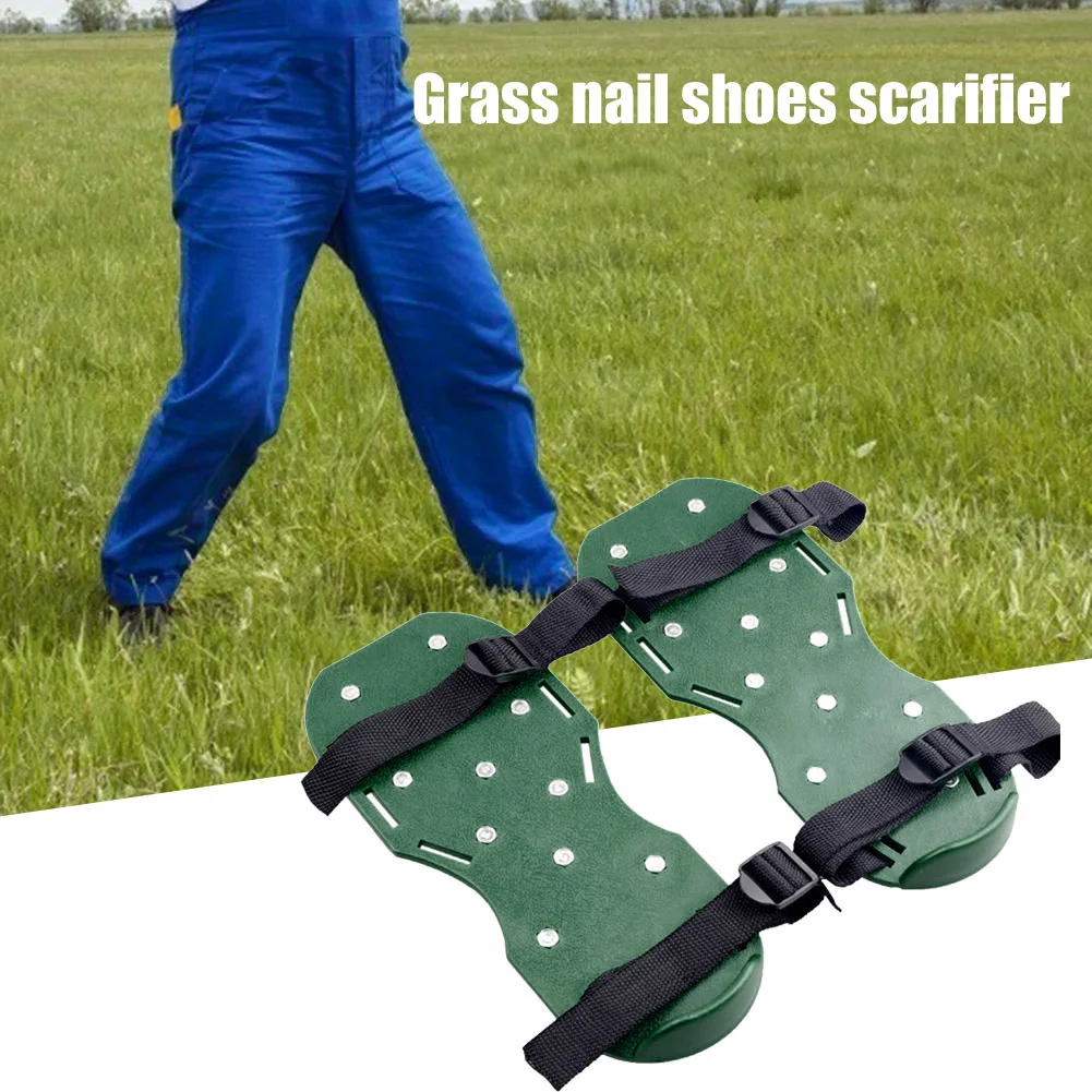 1/2PCS Lawn Aerator Shoes Aerator Spiked Sandals Shoes with Adjustable Strap Anti-Slip for Aerating Lawn Soil Cultivator For Gar