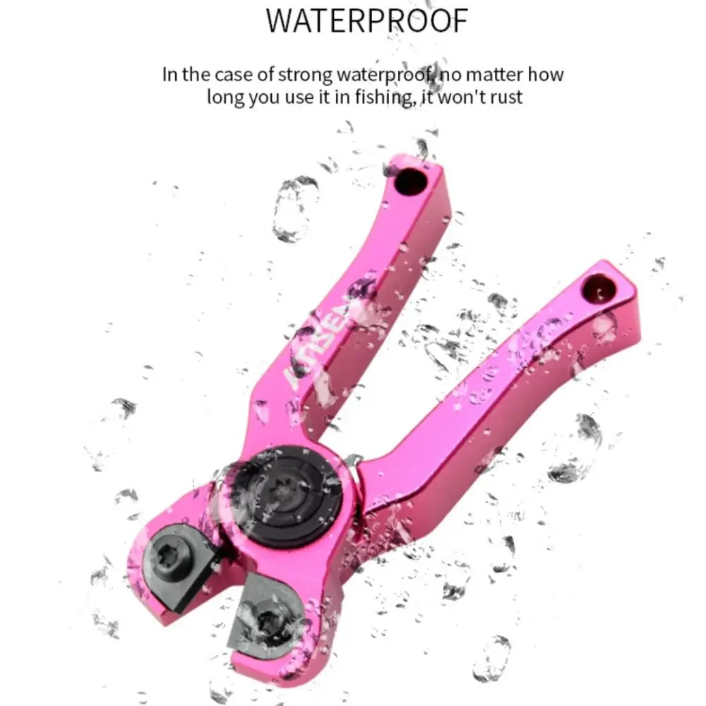 التنغستن الصلب رئيس خط الصيد القاطع مع ثقب معلق المدمج في الربيع إغراء المقصات مقاوم للماء خط الصيد الصغير قطع