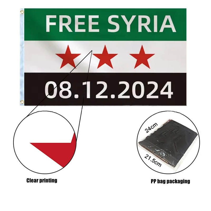 Syria Flag 90x150cm Flag Of Syria Revolution Syria Free People Flag Hanging High Quality 100% Polyester Freedom Flag Decoration
