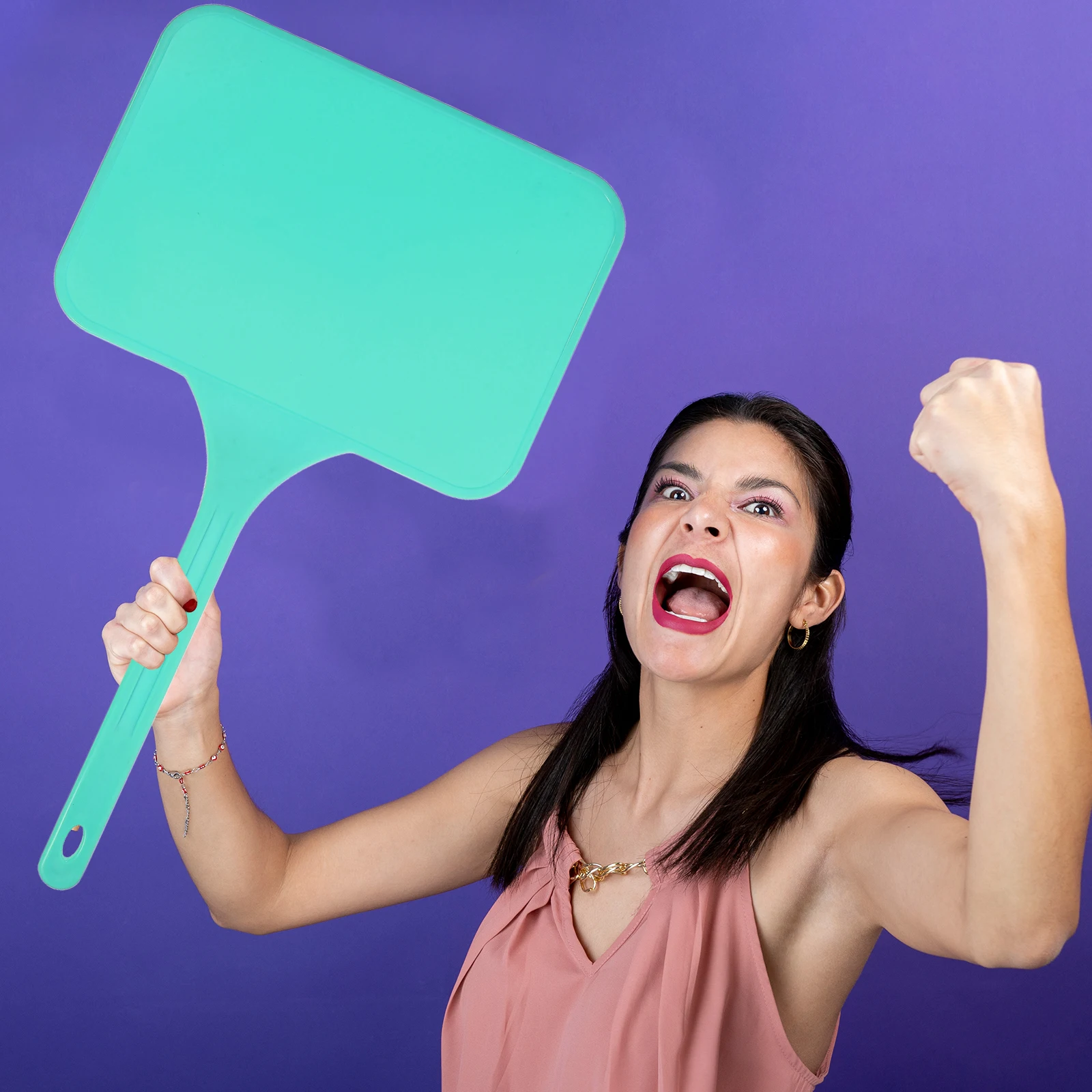 

Handheld Double Sided Paddles Dry Erase Board Auction with Handle Erasable Game Board White Dry Erase Paddles for Adults