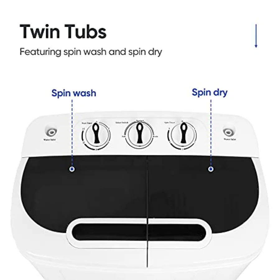 غسالة الملابس المحمولة غسالة صغيرة بحوض مزدوج سعة 13 رطل مع مجفف دوار غسالة مجفف مدمجة كومبو Li #5