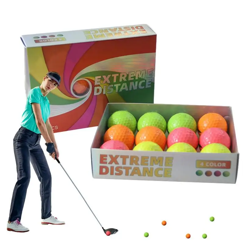 Golf Training Balls Practicing Tool For Golf Professions 12X Golf Match Balls Golf Double Deck Ball Double Layer Golf Ball