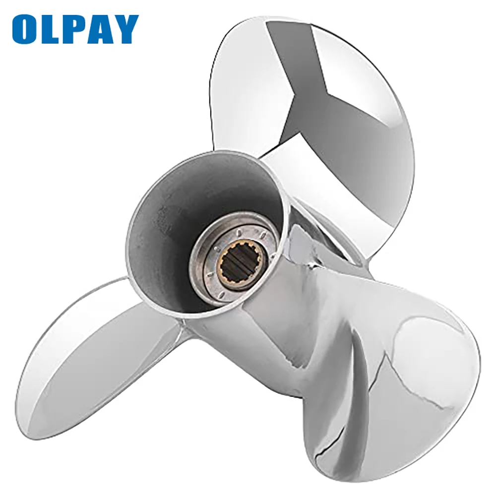 

Boat Propeller 11 1/8x13 for Yamaha 40HP-55HP 3 Blades Stainless Steel Propeller 13 Tooth RH 69W-45945-00-EL 11.125x13