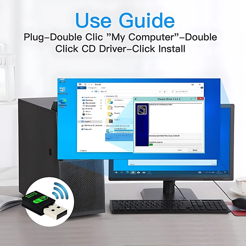 ترقيات جديدة 600 ميجابايت في الثانية USB واي فاي محول بلوتوث 2 في 1 دونجل ثنائي النطاق 2.4 جيجا هرتز 5 جيجا هرتز شبكة USB واي فاي 5 مستقبل شبكة لاسلكية Wlan بدون برنامج تشغيل #6