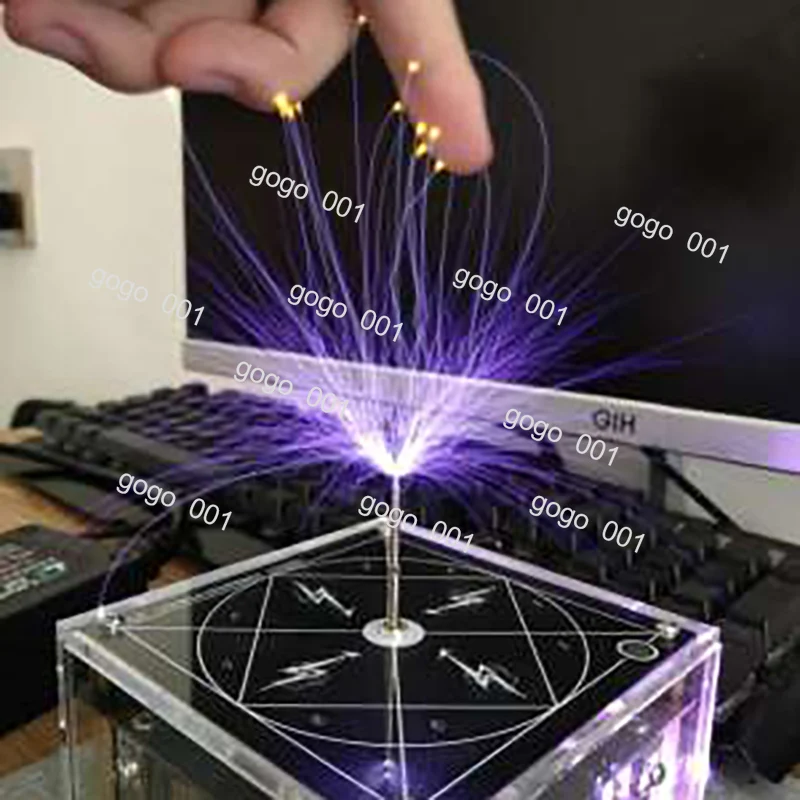 

10cm Tesla Coil - Hand-Touch Lightning Generator, Cool Plasma Arc Display for Science Experiments & Music Visualization