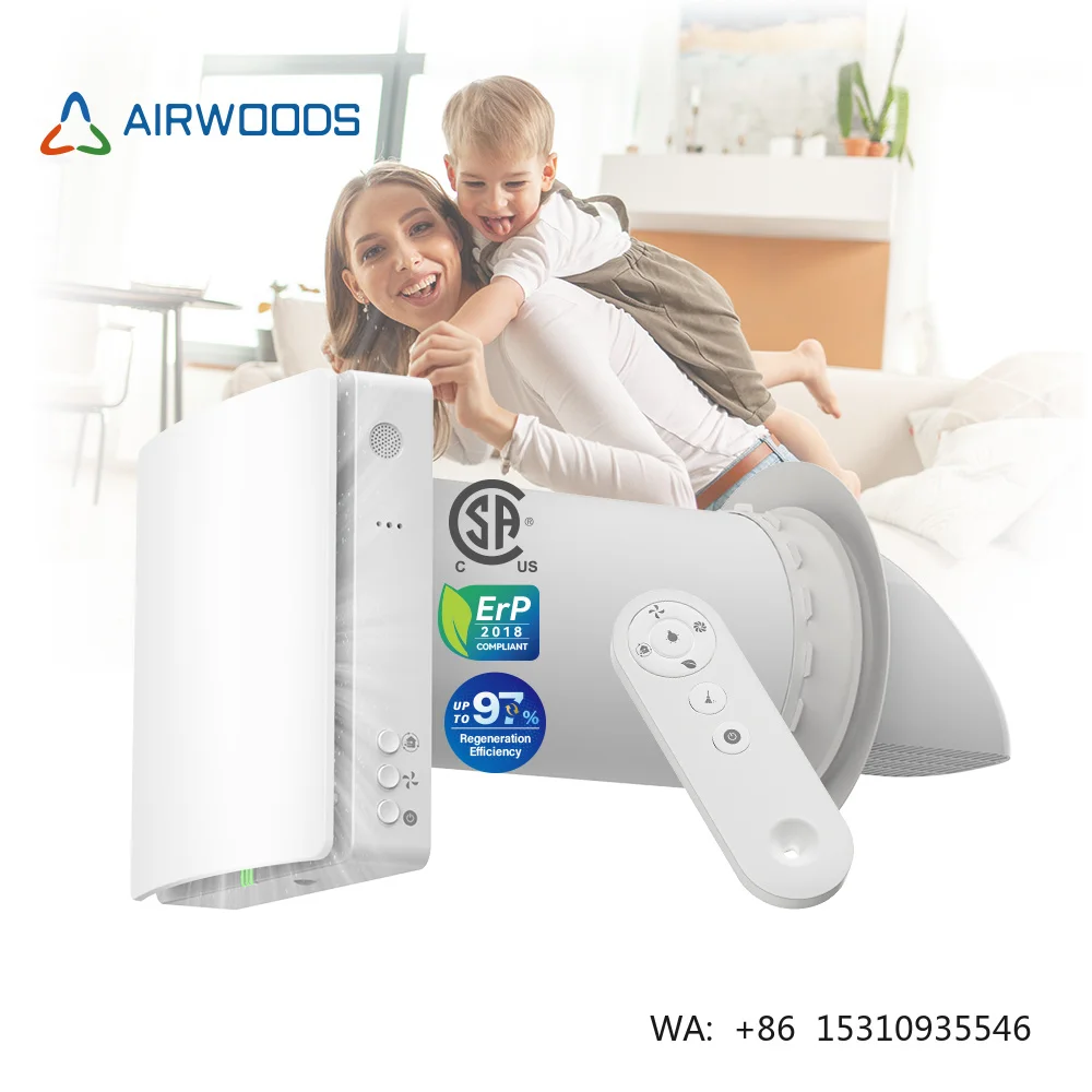Energy Saving HRV ERV CE Certified Air Recuperator Wi-Fi Single-room Fresh Ventilation