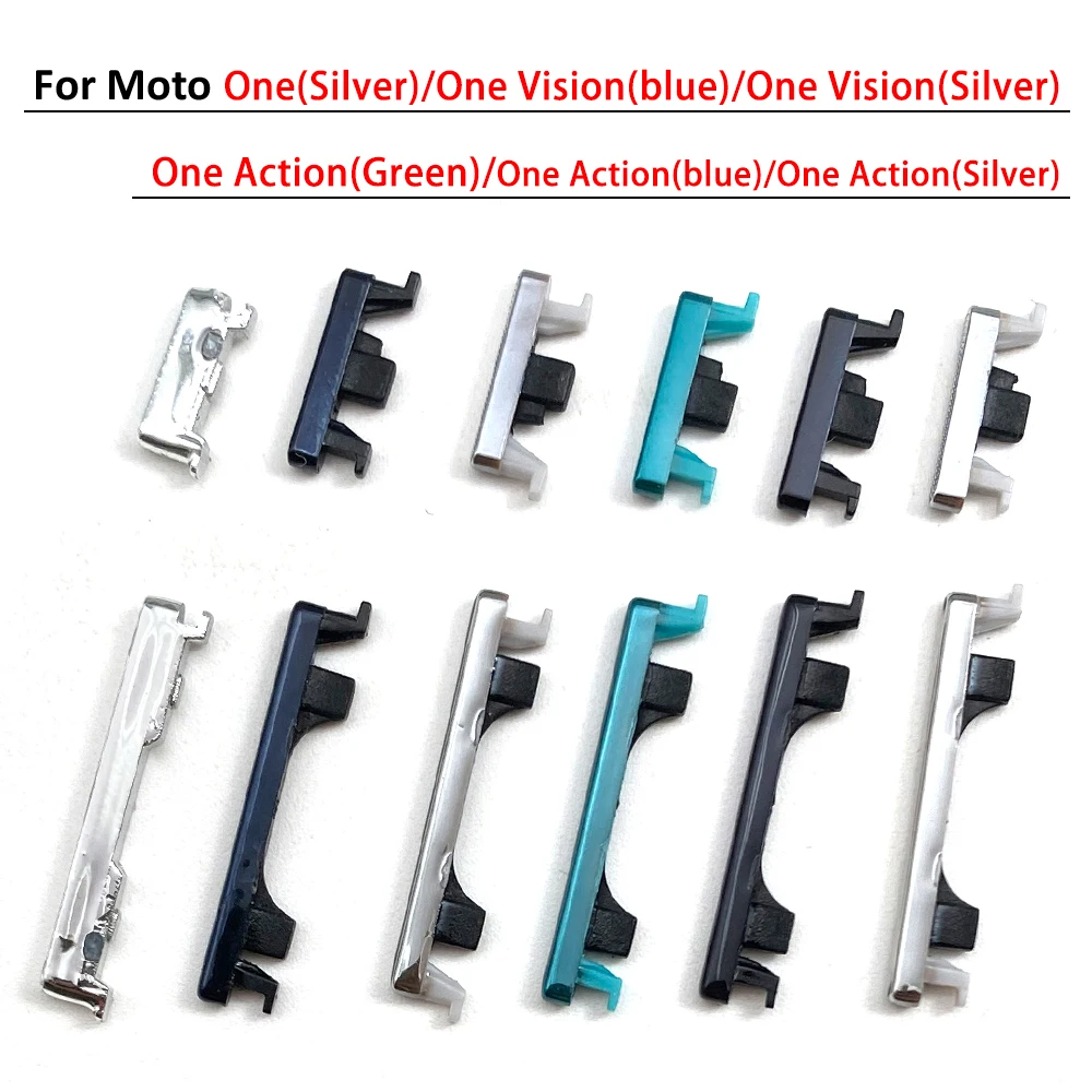 10 pezzi, pulsante volume SIde + pulsante di accensione/spegnimento set di chiavi parte di ricambio per Moto One Vision Action Hyper One Fusion Plus