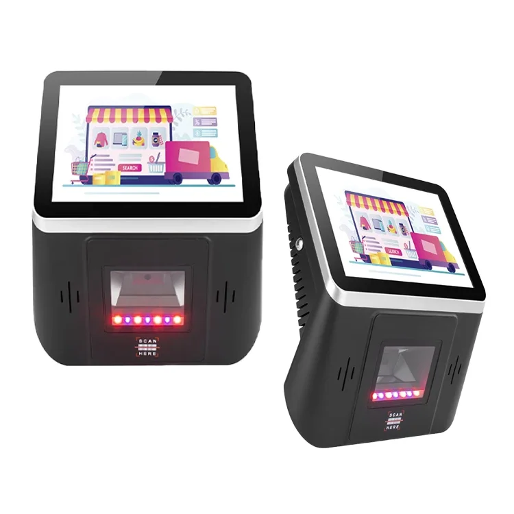New Arrival Wll Mounted Pos Terminal 8 Inch Touch Screen Price Checker with 2D Barcode Scanner Supermarket Window Price Check