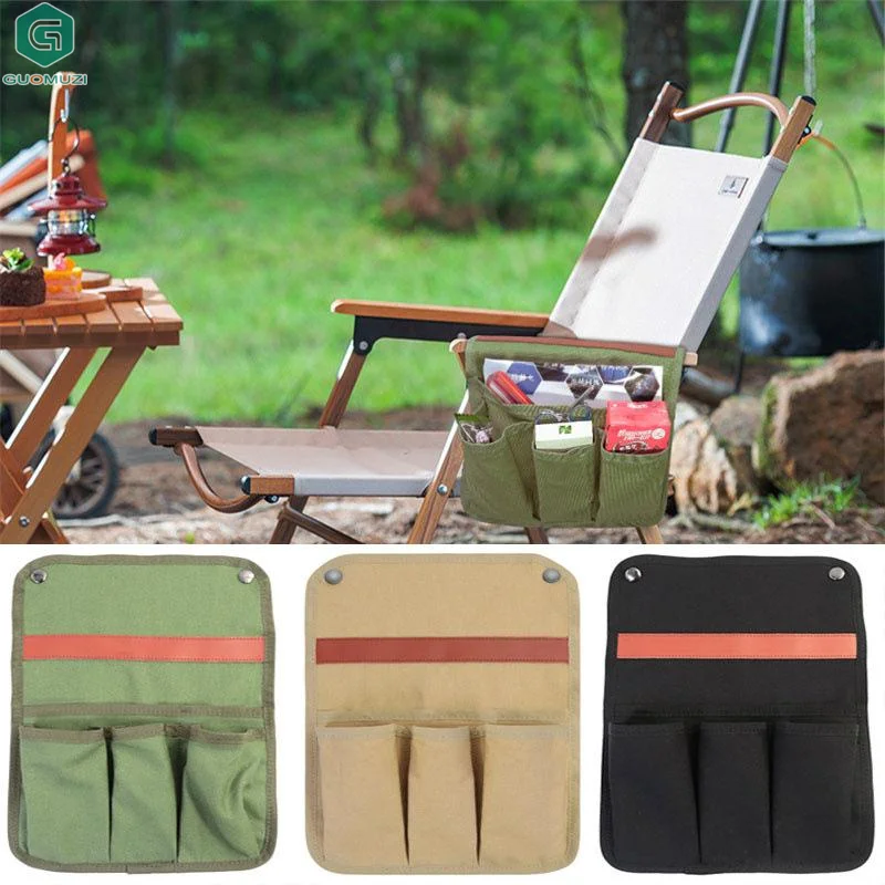 Storage Bag Camping Chair Armrest Organizer 1PC Hanging Storage Bag Multifunctional Side Pouch For Outdoor Gear Accesso Supplies