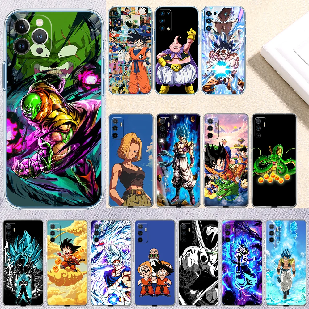 Funda transparente para teléfono Anime Dragon Ball Goku para Samsung Galaxy A04 A04S A14 A23 A34 A54 M23 M33 M52 M53