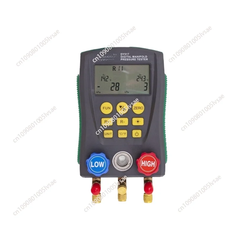 DY517 Digital Manifold Pressure Gauge Refrigeration Vacuum Pressure Manifold Tester Meter Temperature Tester Valve Tool Kit