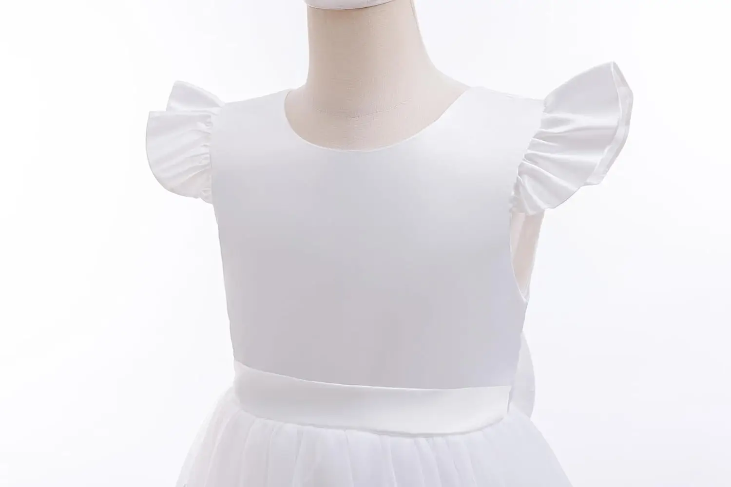 Атласное тюлевое платье подружки невесты с цветочным узором для девочек, длинное трапециевидное платье для свадьбы, дня рождения, праздничные платья, платья для девочек на вечеринку и свадьбу