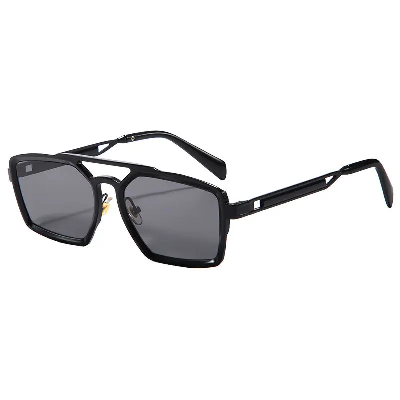 

2025 New Metal Double Beam Retro Men's Sunglasses INS Luxury Women's Outdoor Sunscreen Mirrors Driving Cycling Mirrors UV400