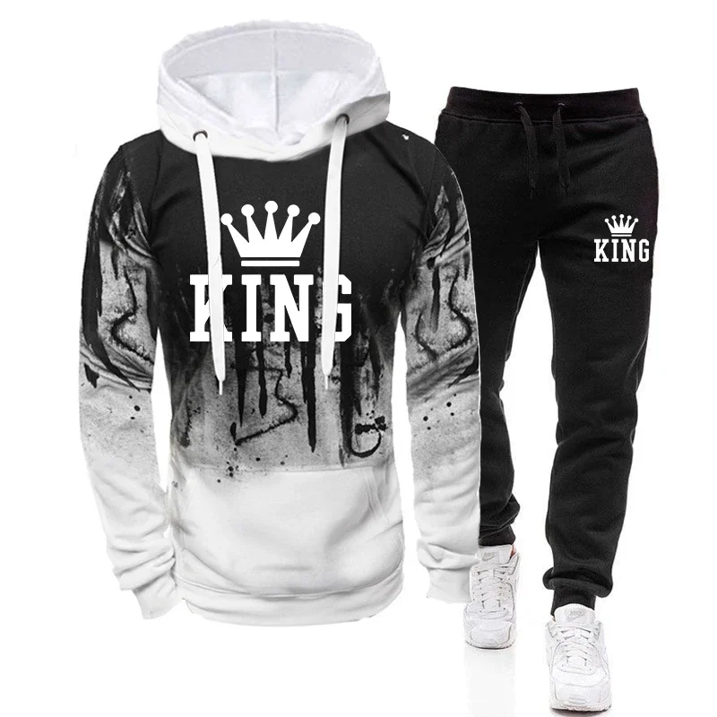 Men's Tracksuit Casual Jogging Men Versatile Sweatshirts Sweat Pants Fashion Comfort Daily Sports Simple Hoodie High Quality Set