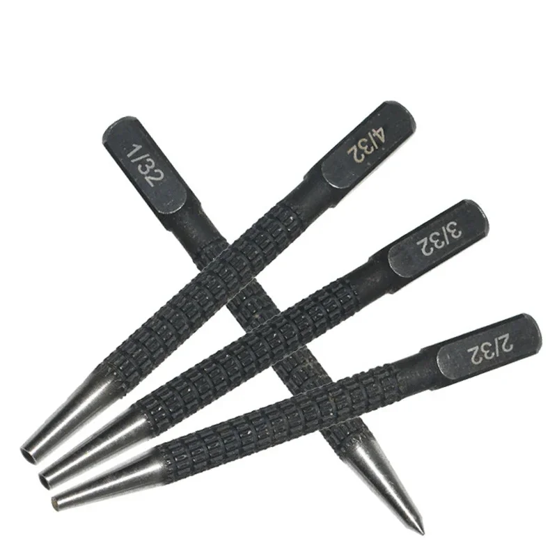 1/4PCS Non-Slip Center Punch Metal Wood Marking Drilling Tool High Hardness Carbon Steel Automatic Punch For Wood Drilling Tools