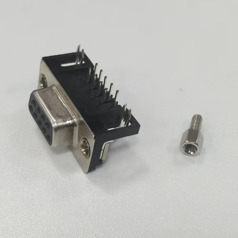 10Pcs/Lot Dr9 D-Sub/Vga Connector Riveted Db9 90-Degree Bent 9P Female / Male