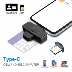 CSCR3 Smart CAC Card Reader USB Type C Bank Tax Declaration SIM Card/IC Card/ID Card Reader USB C Adapter for Mac/Android OS