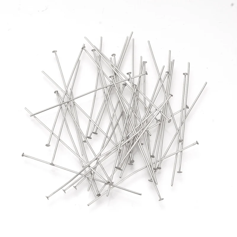 5000pcs 20 30 40 50mm 304 Stainless Steel Flat Head Pins for Jewelry Making DIY Findings Accessories Wholesale Supplies