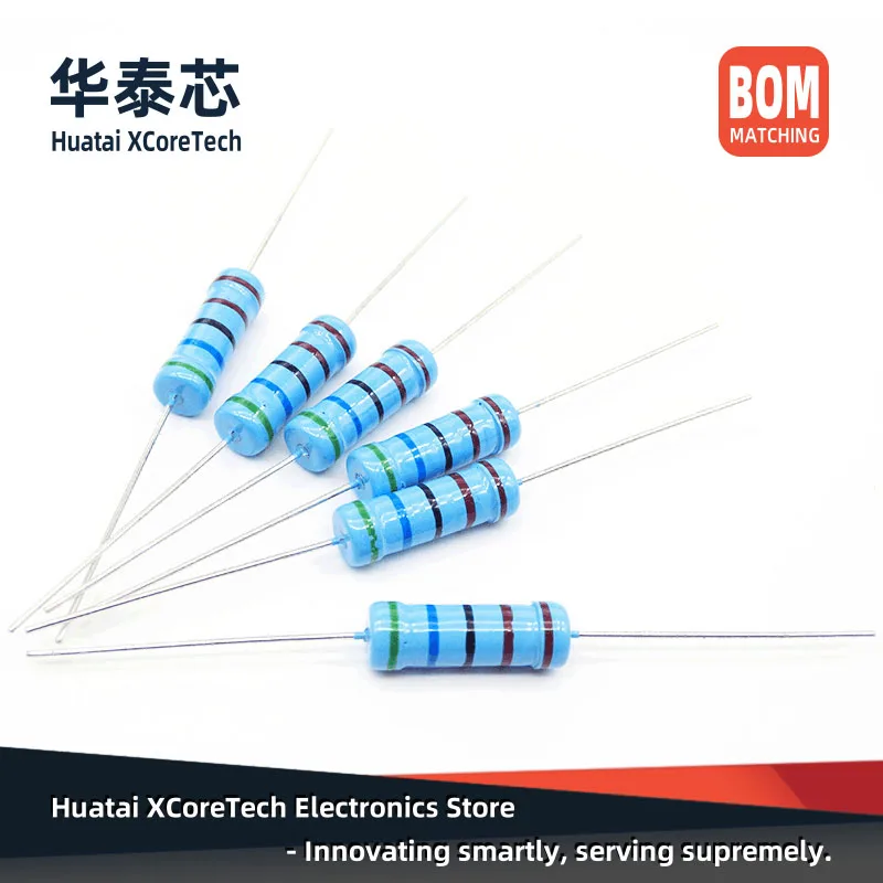 20PCS DIP Metal Film Color Ring Resistor 2W ±1% 51K 56K 62K 68K 75K 82K 91K 100K 110K 120K 130K 150K 180K 200K 220K 240K 270KΩ