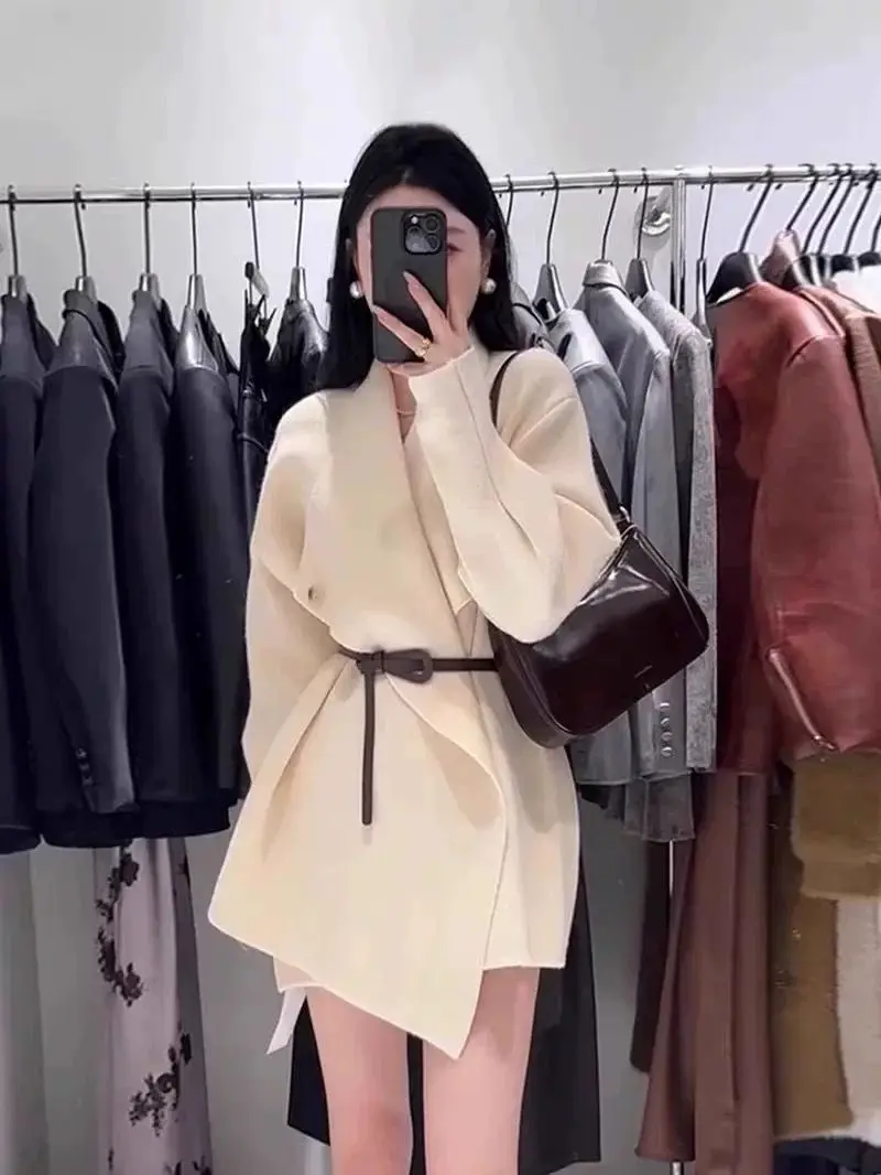 البلوزات لاعبا بالأزرار النسائية سترة Y2K امرأة نقية مزيج شل زر المجهزة المؤتمر الملونة الحد الأدنى أنيقة الحلو