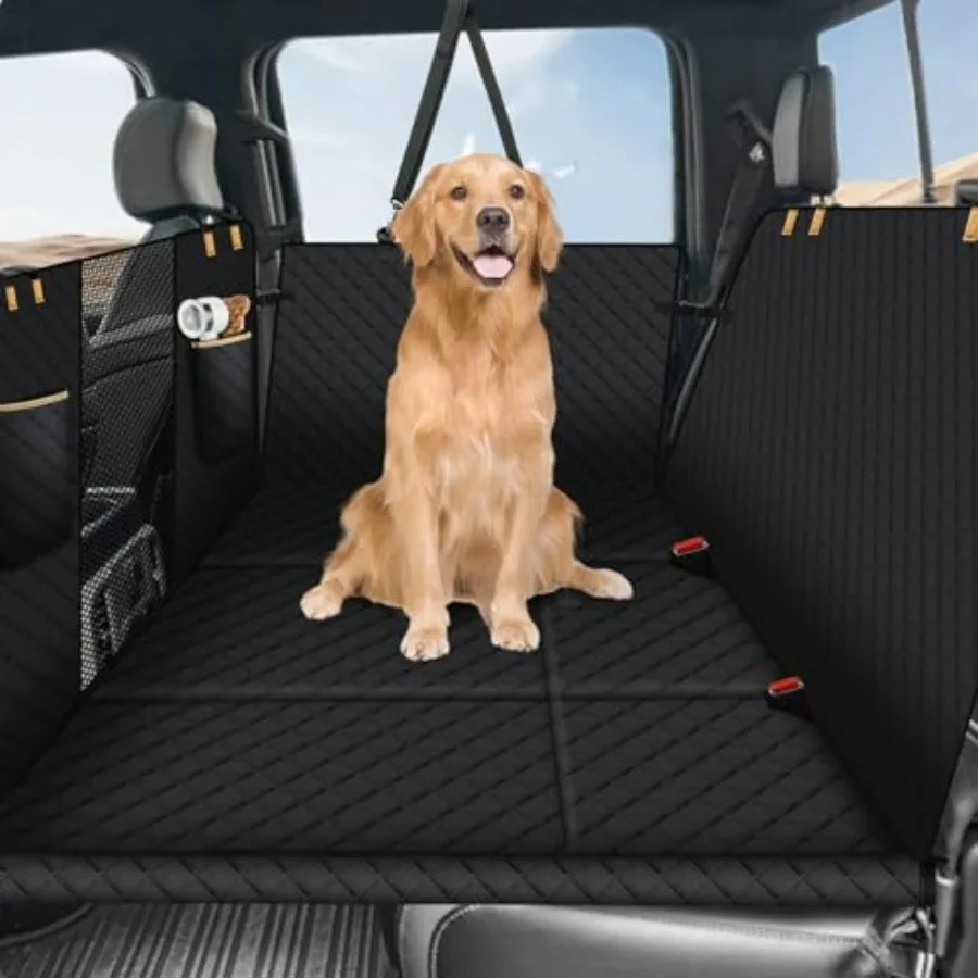 

Чехол-лежанка для собак на заднее сиденье автомобиля, большой, с жестким дном, гамак для собак, надувной матрас-гамак для кемпинга, дорожная кровать для грузовиков, легковых автомобилей, внедорожников
