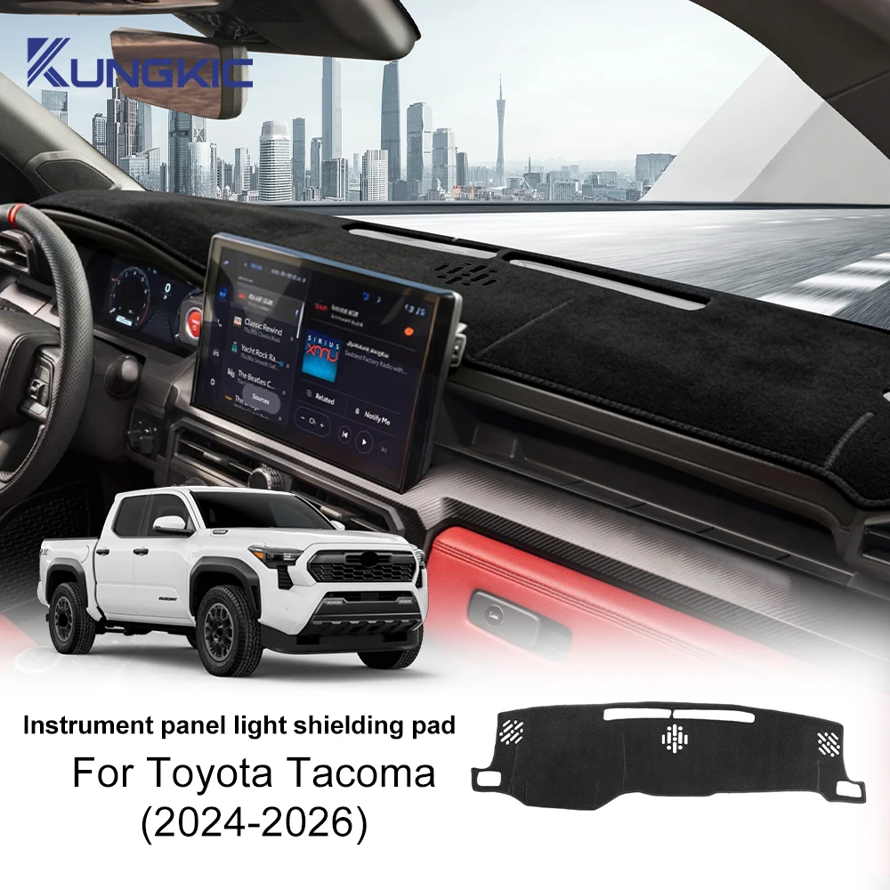 

Dashboard for Toyota Tacoma 2024 2025 2026 LHD Car Dash Mat Sun Shade Polyester Non-Slip Base Carpet Summer Accessories