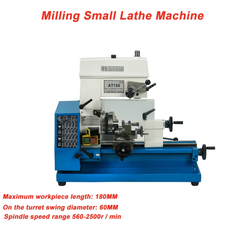 

Hot Sale Household Mini high-Precisio Milling Small Lathe Machine Tool Bench Multifunction AT125 Bench Drilling Machine Tool