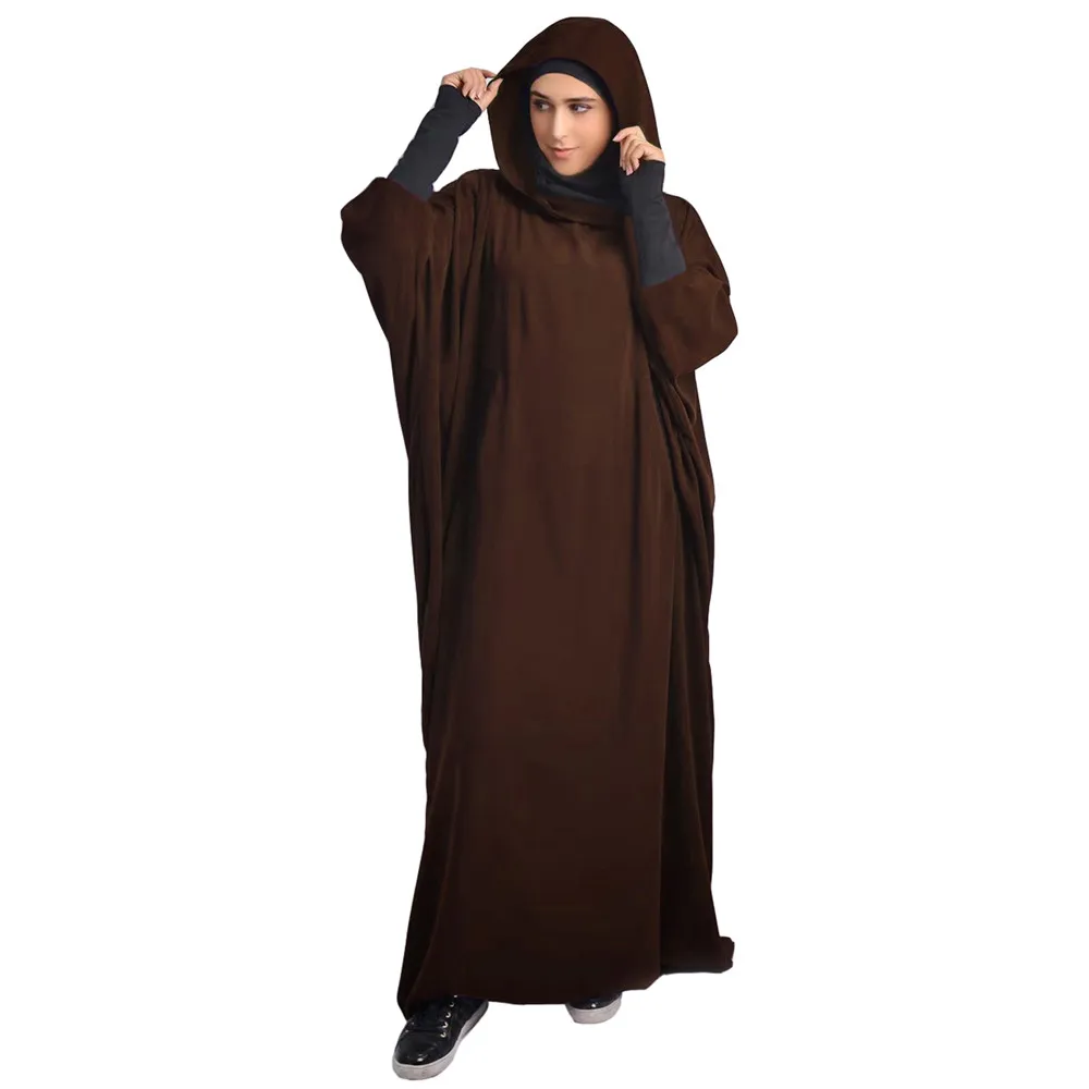 Eid Hooded Abaya Women Muslim Long Khimar Prayer Garment Long Maxi Dress Turkey Kaftan Ramadan Islamic Arab Robe Clothing Burqa