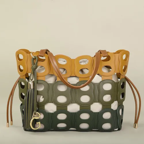 Bolso cruzado PG para mujer, nuevo diseñador de marca de lujo, atmósfera Simple, diseño hueco, gran capacidad, bolso de otoño e invierno 2025