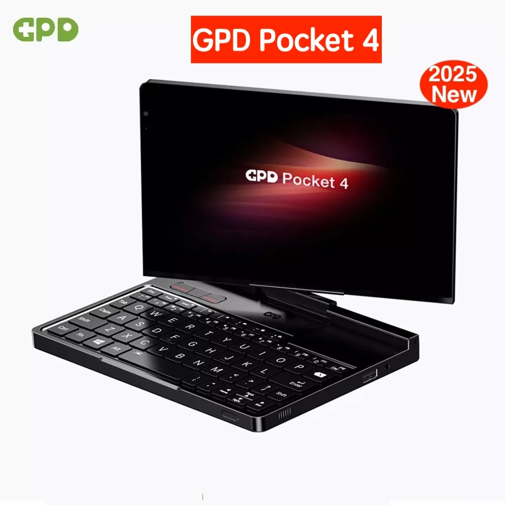 New Arrival Original GPD Pocket 4 Mini Laptop AMD R78840U/ AI 9 365/ AI 9 HX 370 8.8“ Mini Laptop Mini Gaming Pc Pocket Laptop