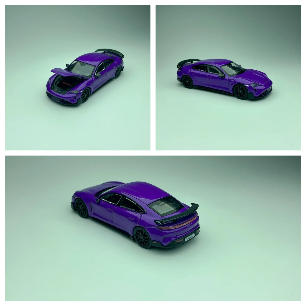 TH TRENDS HOBBY 1:64 Taycan Turbo GT Purple Model Car Limited Edition Alloy