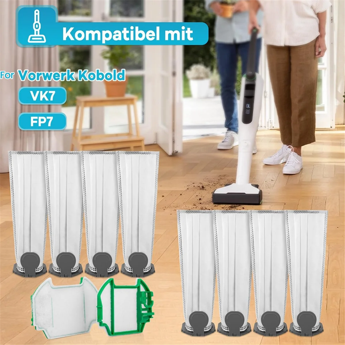 

Мешки для пылесоса Vorwerk Kobold VK7 FP7, Kobold FP7, запасные части для фильтр-мешков премиум-класса