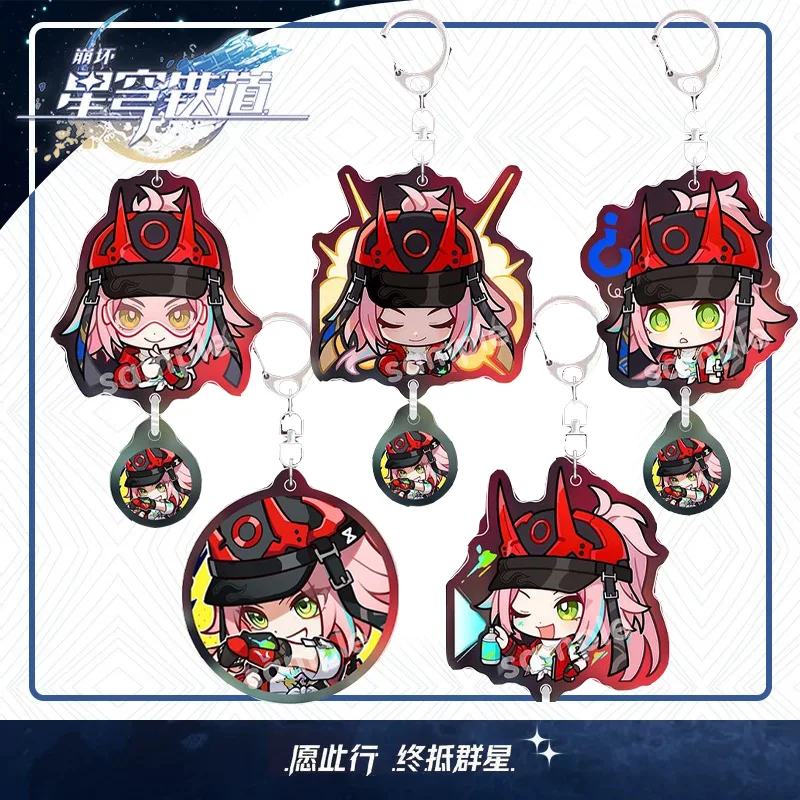 

Anime Honkai: Star Rail Rappa Cosplay Acrylic Keychain Charm Cartoon Keyring Pendant Key Ring Ornament Xmas Gift