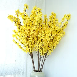 Artificial Flowers Spring Flower Home Decor Forsythia Room Dining Table Decoration Accessories Wedding Garden Silk Fake Flowers
