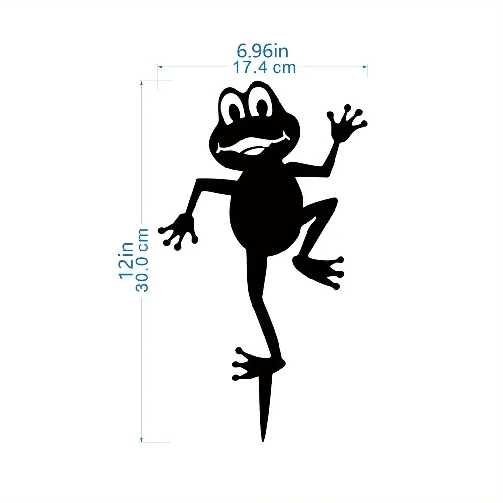 HELLOYOUNG-SilhouUP de grenouille en métal, décoration de jardin, clôture, intensifie les piquets, art, cour, extérieur, voitures A