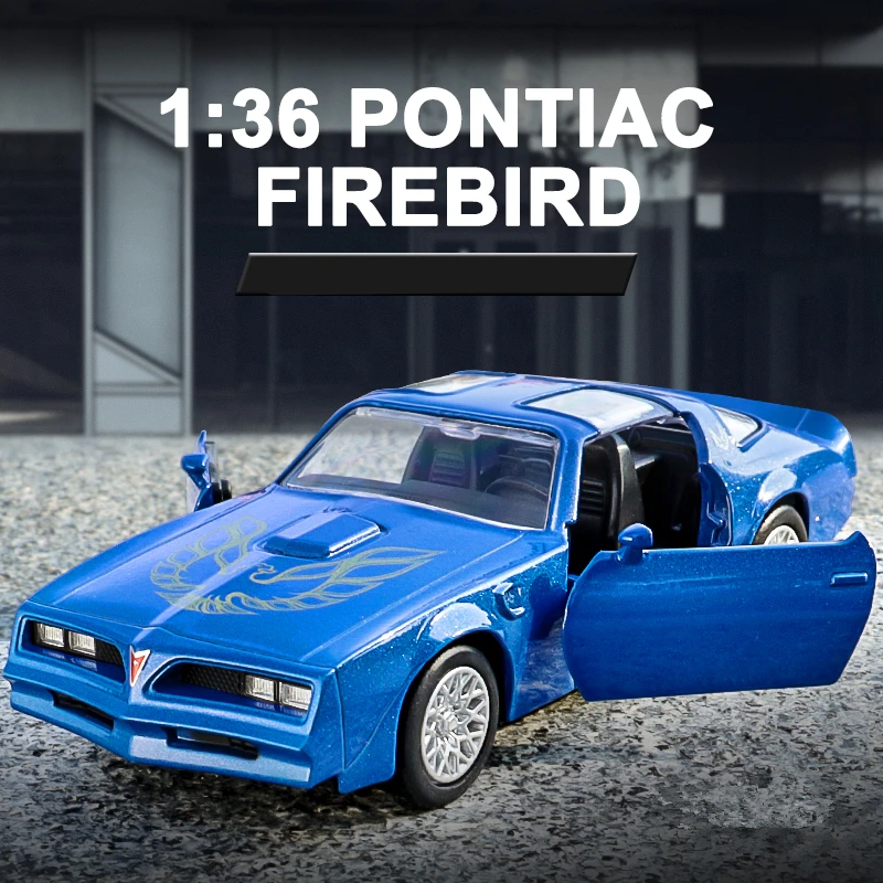 

Модель спортивного автомобиля 1:36 PONTIAC Firebird из сплава, литый под давлением металлический мышечный гоночный автомобиль, модель, коллекционная игрушка для детей, подарок