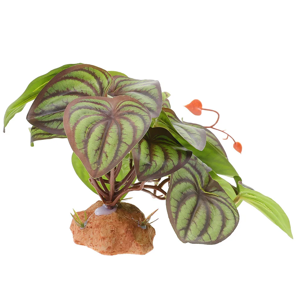 

Decorative Plants for Reptile Terrarium Realistic Artificial Plant Aquarium Supplies Fish Tank Lizard Habitat Landscape Decor