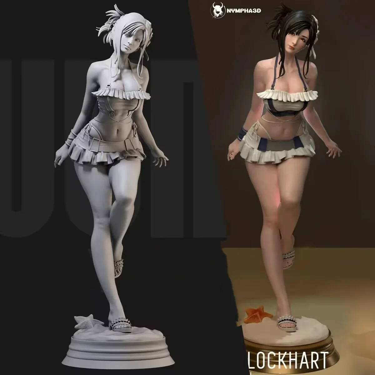 Figuras de resina a escala 1/24, encantador tifa, tres versiones, Nsfw, Kit de modelo de ensamblaje, juguete de estatua 3D sin montar y sin pintar