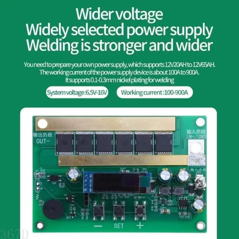 Copper Welding Pen Welder Control Board Set Real-Time Display Smart Digital Display 99 Gears 12V Spot Welder Module