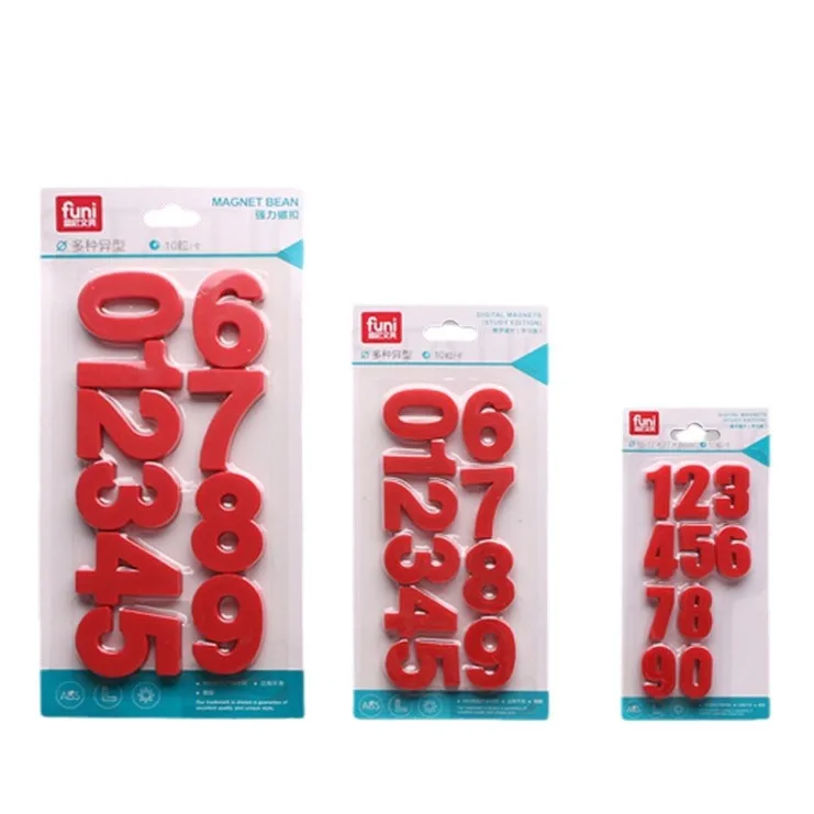デジタルカラー磁気ステッカー、ホワイトボード磁性粒子、学生用品、0-9
