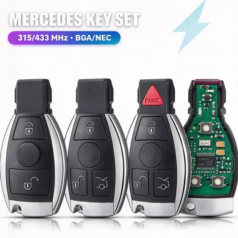 Car Remote Key For BGA NEC For Mercedes Benz A C E S Class BGA NEC 315 /433 Mhz Auto Control Replacement Car Blank Key