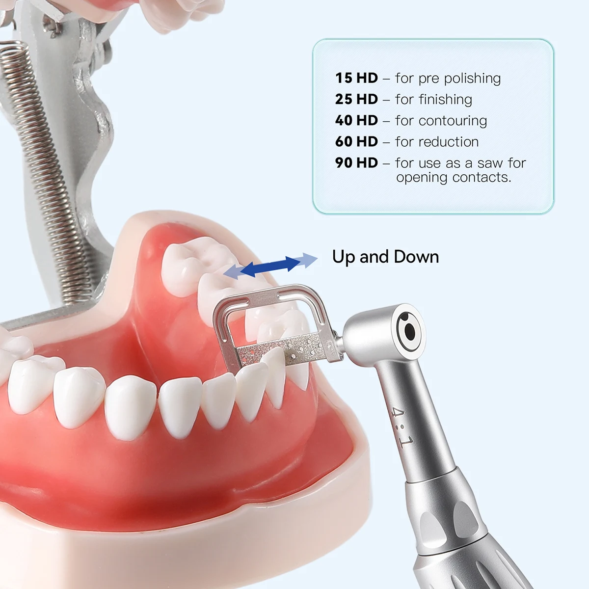 1PC Dental Kieferorthopädische Interproximal Emaille Reduktion Automatische Streifen 15-90 Edelstahl Zahnmedizin Material