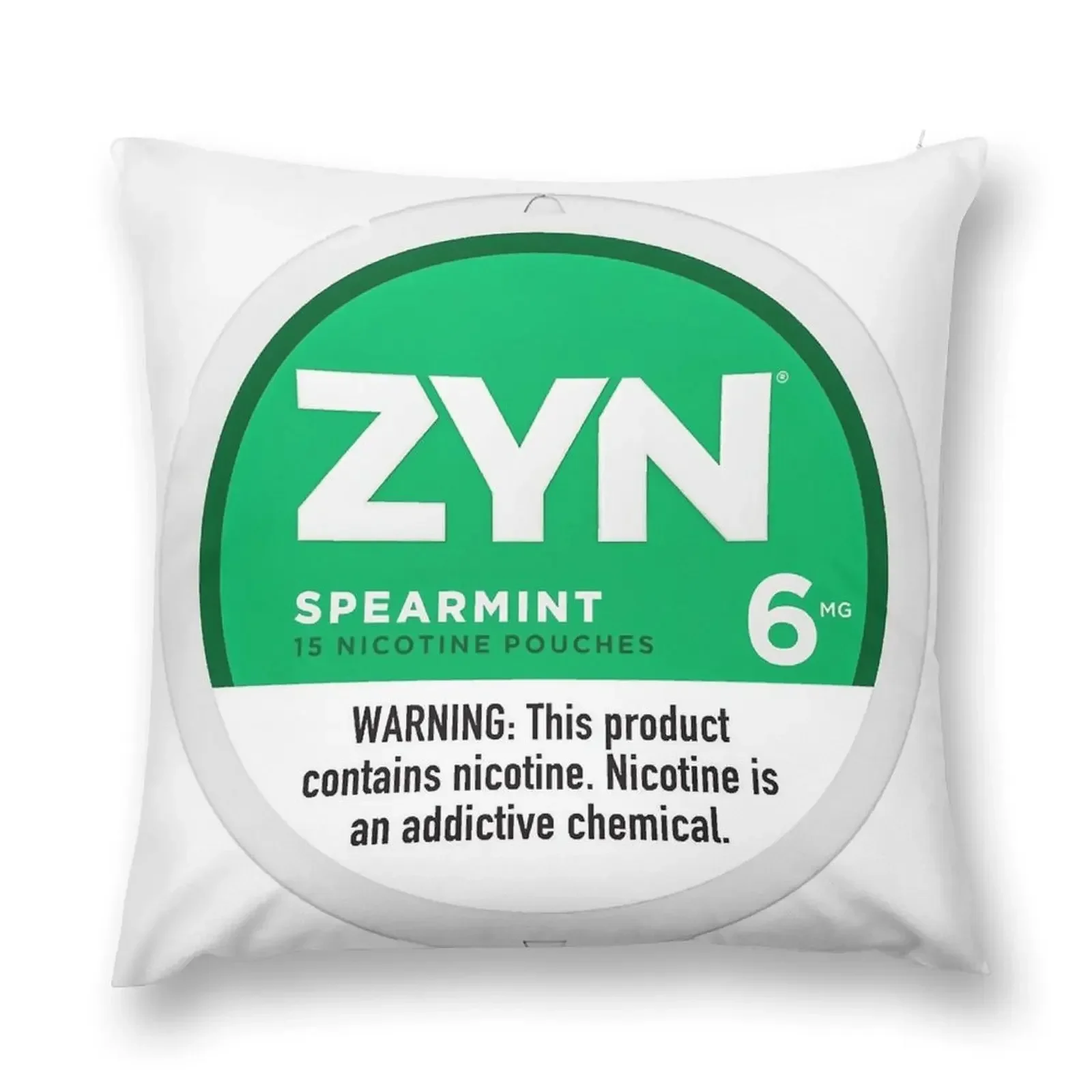 Zyn Shirt Sticker Nicotine Pouches Poster Chill Cool Mint Throw Pillow Pillow Case ornamental pillows Pillows Aesthetic pillow