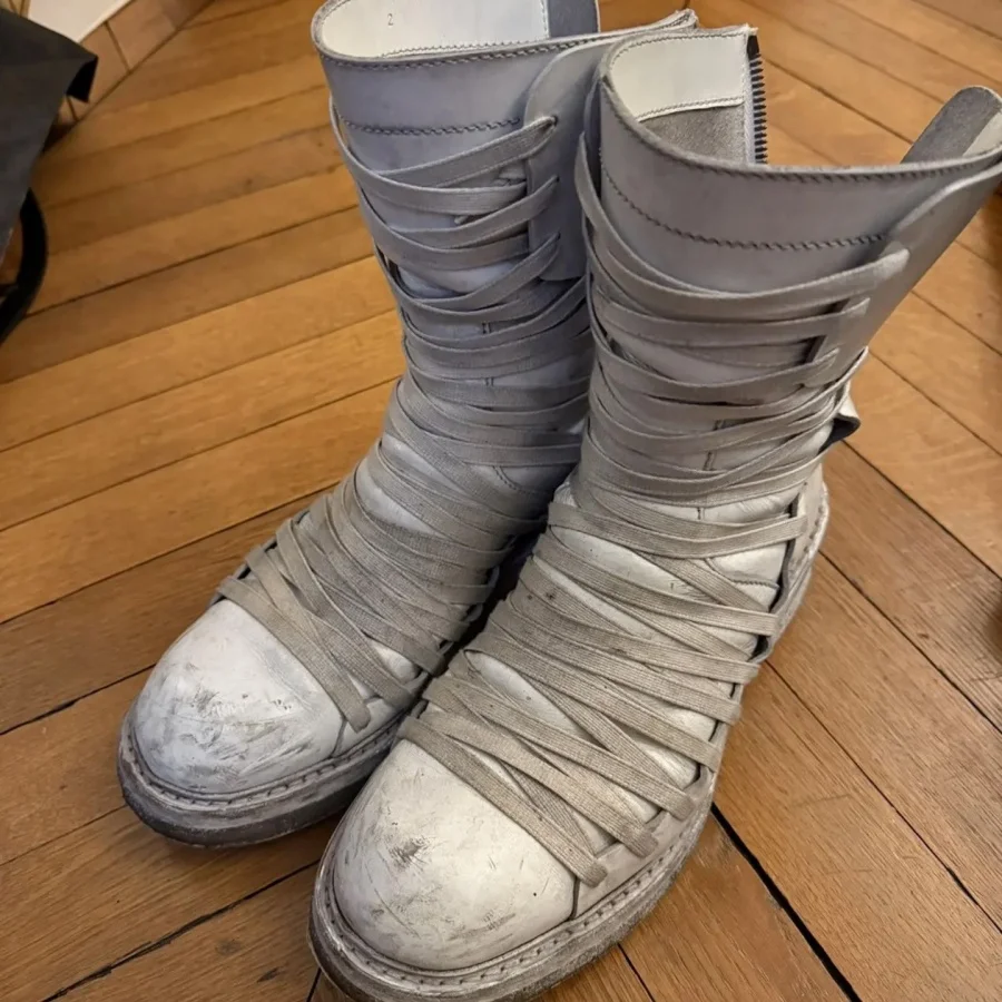 Men's Vintage Distressed Cross Strap Short Boots Back Zipper Thick Heel Work Boots High Top Slim Fit Casual Booties Footwear