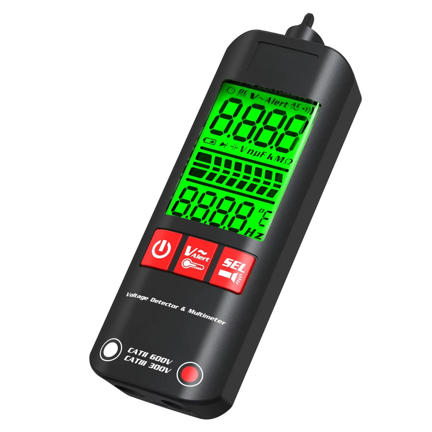 مقياس الفولتميتر الرقمي المتعدد الذكي كاشف الأسلاك الحية التيار المتناوب تيار مستمر تستر A1