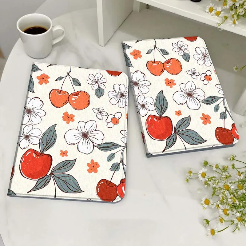 

Cherry Flower Pattern For Honor MediaPad MatePad 6 7 X8 M5 M6 V6 V7 T5 T10 T10s 10 11 SE C5e X8a Pro Lite Tablet Case